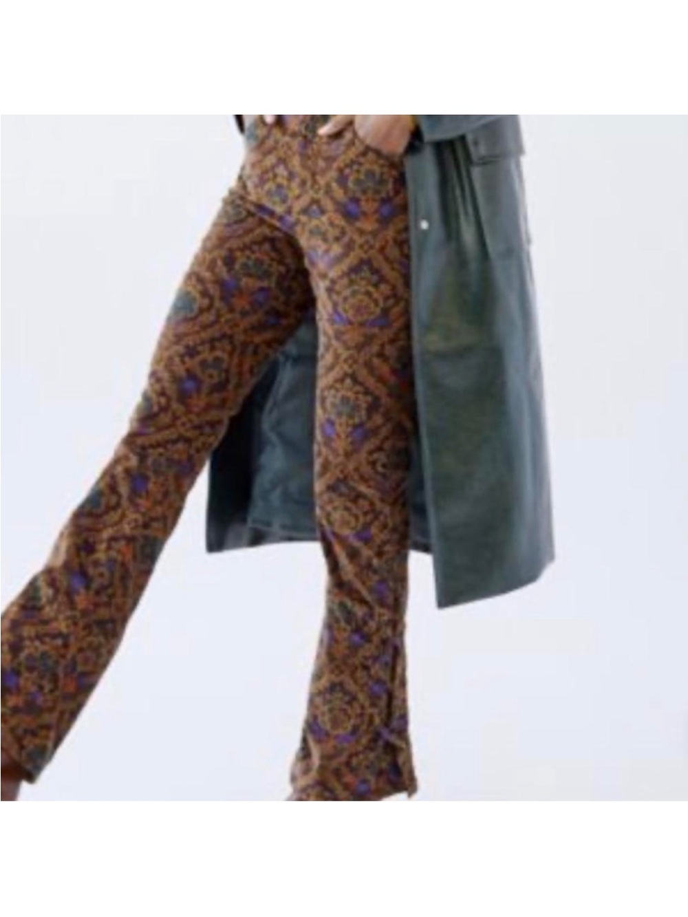 Urban outfitters Brown Paisley Flared Pants sz 2